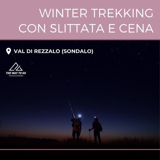 Trekking al chiaro di luna con slittata e cena